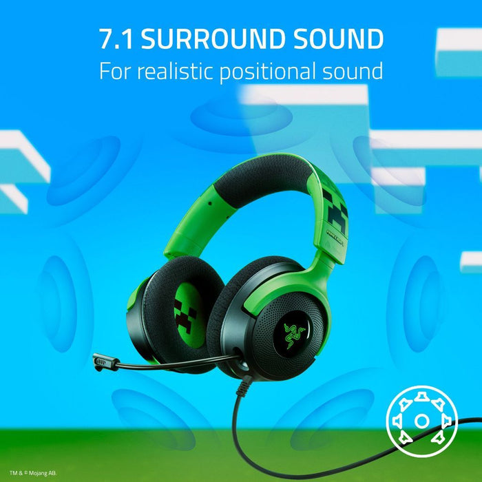 Razer Kraken V4 X Minecraft Edition | Wired Gaming Headset