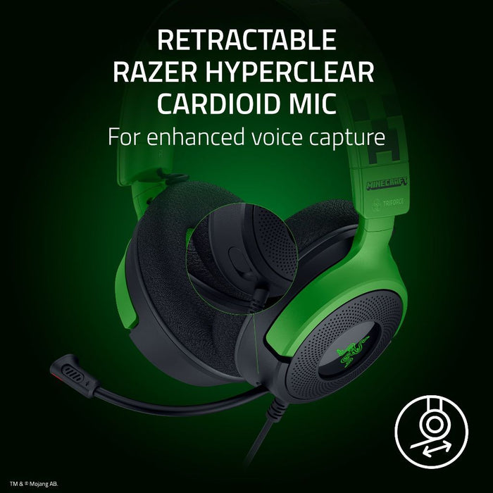 Razer Kraken V4 X Minecraft Edition | Wired Gaming Headset