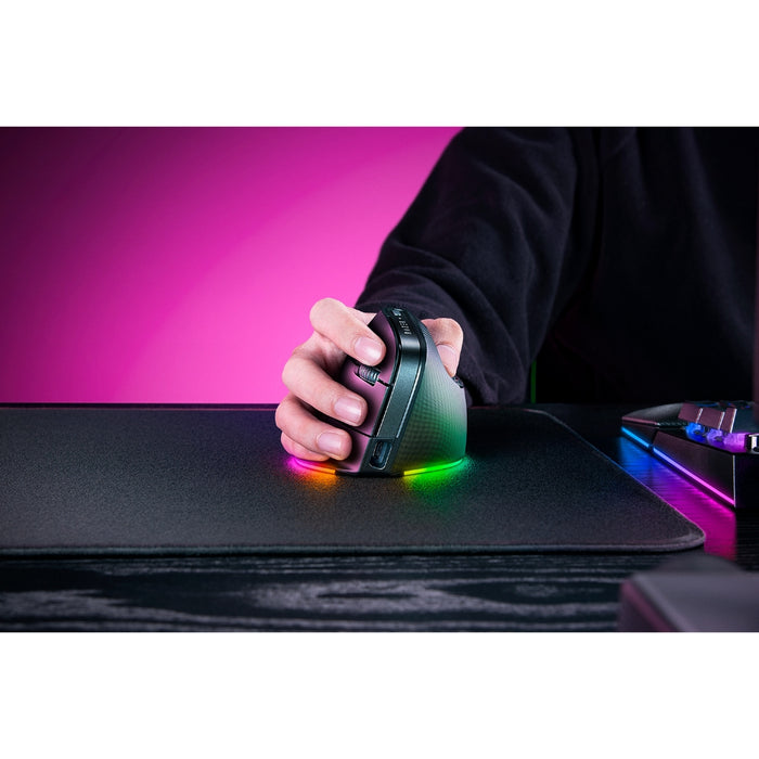Pro Click V2 - Vertical Edition | Vertical 6-Button Ergo Design | AI Prompt Master | 18-Zone Lighting with Underglow