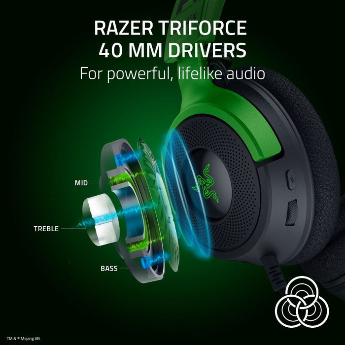 Razer Kraken V4 X Minecraft Edition | Wired Gaming Headset