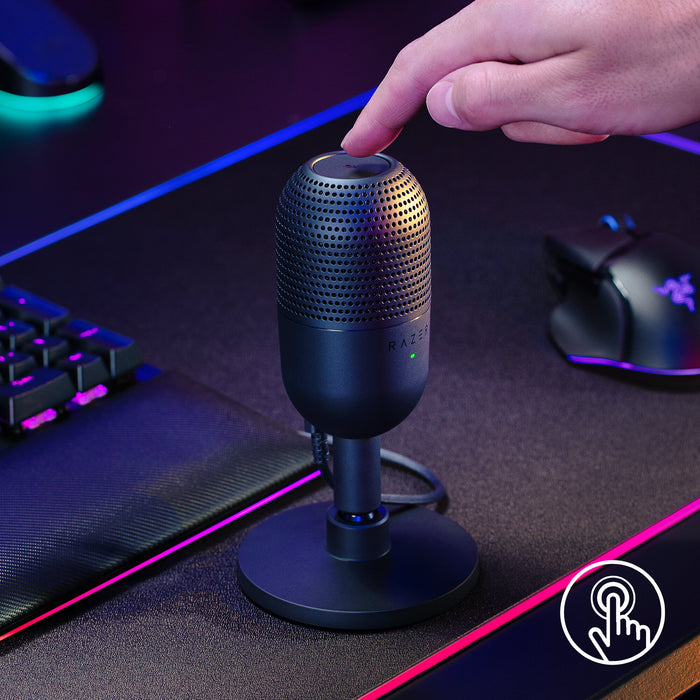Razer Seiren V3 Mini Streaming Microphone | Tap-to-mute Sensor | Adjustable Shock Mount | Plug and Play | Supercardioid