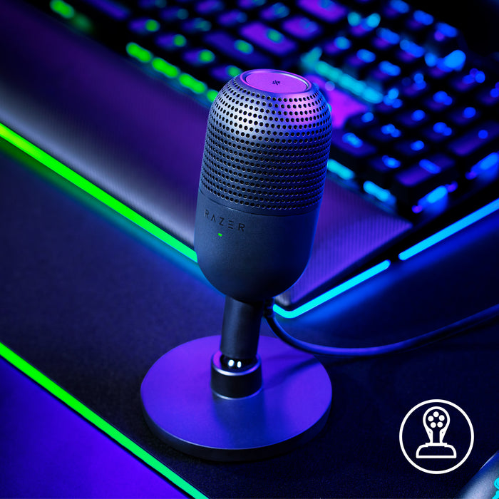 Razer Seiren V3 Mini Streaming Microphone | Tap-to-mute Sensor | Adjustable Shock Mount | Plug and Play | Supercardioid