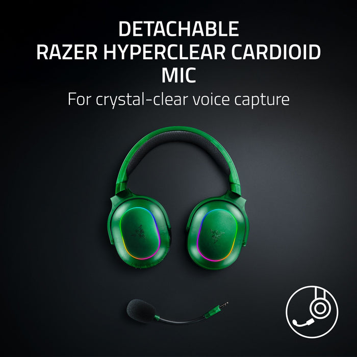 Razer Barracuda X Chroma Wireless Gaming Headset | Phantom Green Edition | Ergonomic Design | 6-Zone Earcup Lighting