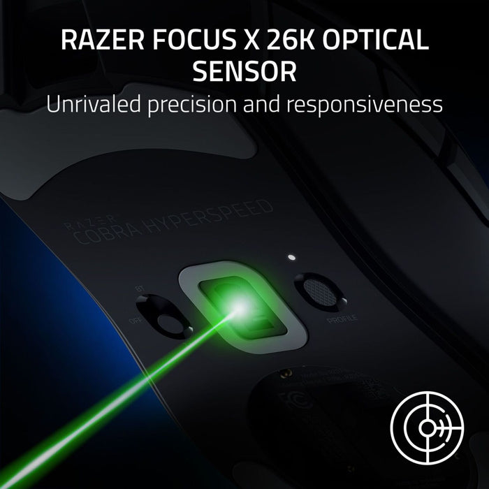Razer Cobra HyperSpeed | Wireless Gaming Mouse | Underglow | Razer Focus X 26K Optical Sensor