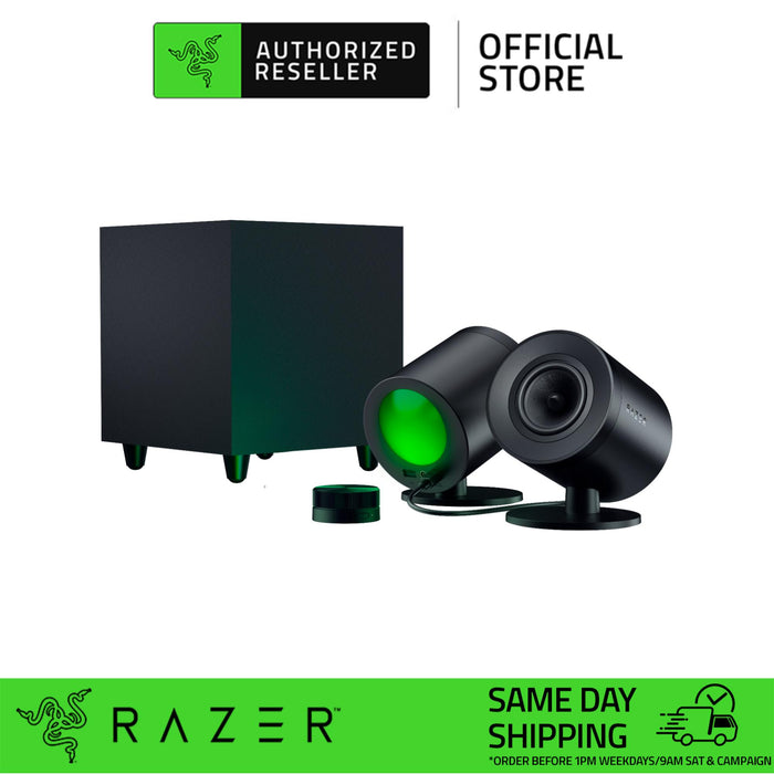 Razer Nommo V2 Pro - Full-Range 2.1 PC Gaming Speakers with Wireless Subwoofer
