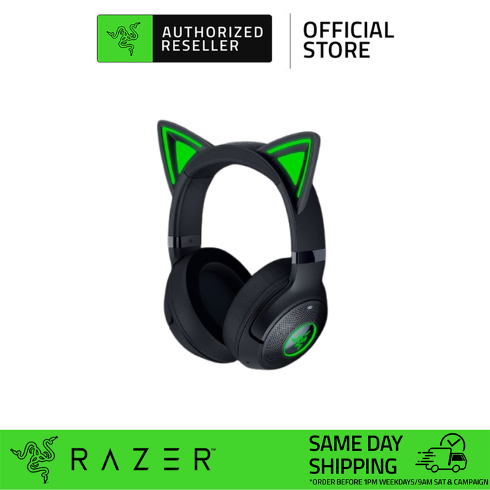 Razer Kraken Kitty V2 Wired / Wireless BT RGB Gaming Headset with Kitty Ears | Noise Cancelling | TriForce 40mm Drivers
