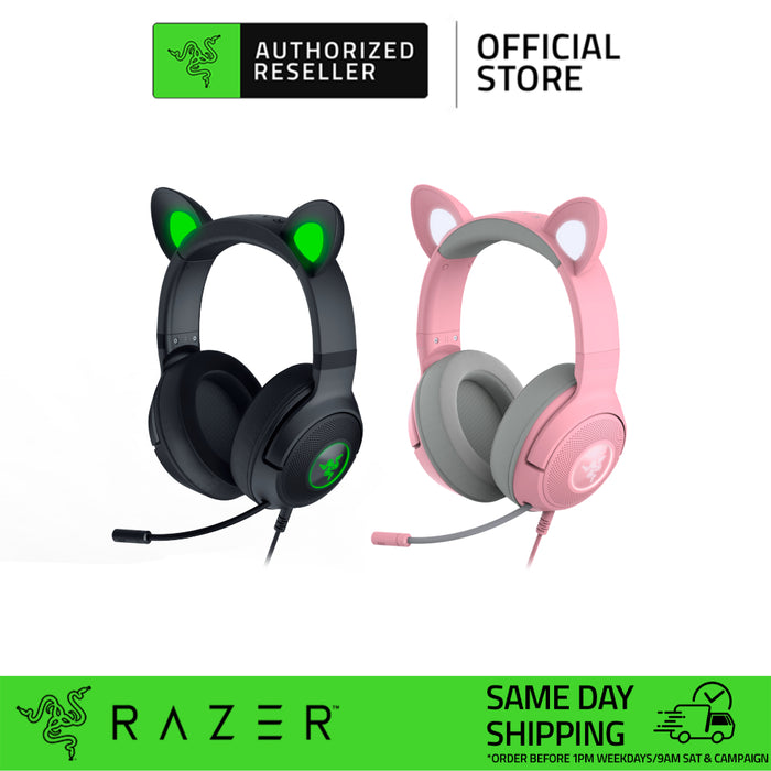 Razer Kraken Kitty V2 Pro Wired RGB Gaming Headset with Interchangeable Ears | Stream Reactive Lighting | Detachable Mic