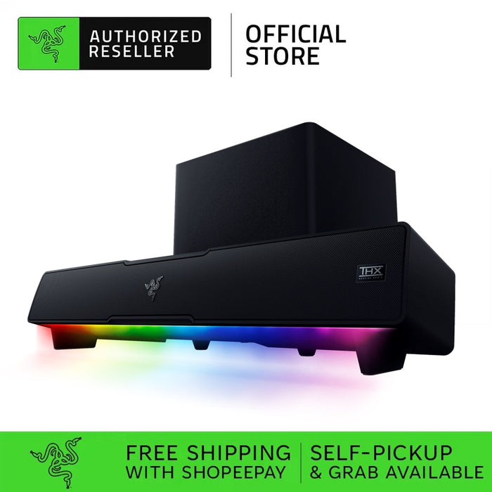 Razer Leviathan V2 - Gaming soundbar and subwoofer THXⓇ Spatial Audio and Razer Chroma™