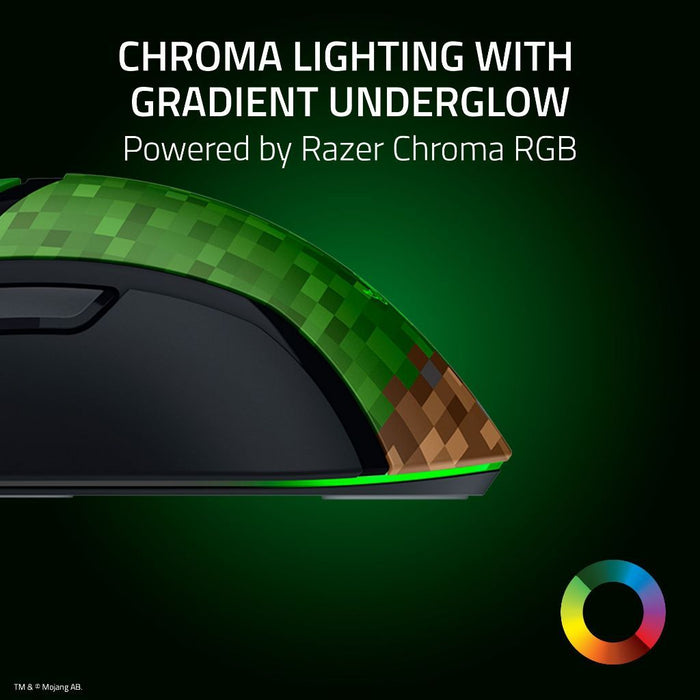 Razer Cobra Minecraft Edition | Lightweight Wired Gaming Mouse | Optical Mouse Switches Gen-3 | Speedflex Cable