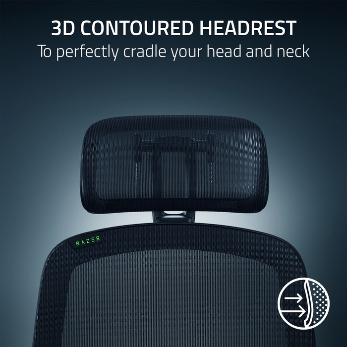 Razer Fujin Pro Fully Adjustable Ergonomic Lightweight Breathable Mesh Gaming Chair 2D Lumbar Support 4D Padded Armrest