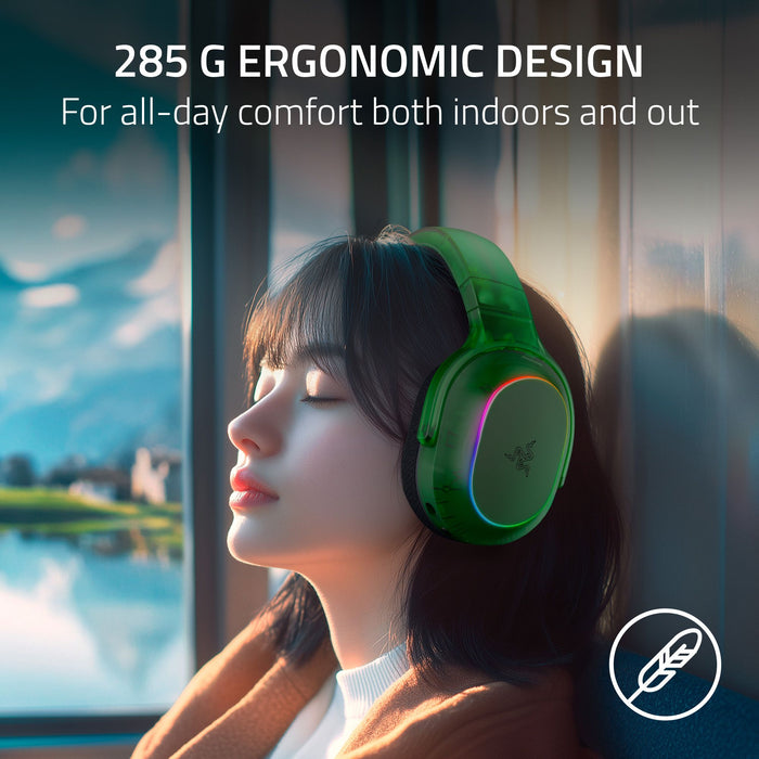 Razer Barracuda X Chroma Wireless Gaming Headset | Phantom Green Edition | Ergonomic Design | 6-Zone Earcup Lighting