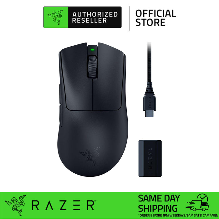 Razer DeathAdder V3 Pro HyperSpeed Wireless Gaming Mouse + HyperPolling Wireless Dongle Bundle