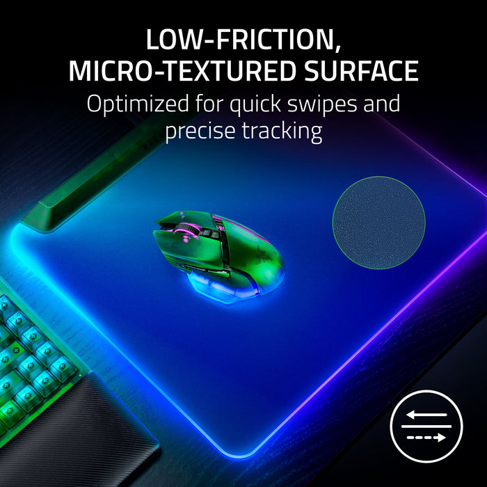 Razer Firefly V2 Pro Fully Illuminated RGB Gaming Mouse Mat | Phantom Green Edition | 15-Zone Chroma Lighting