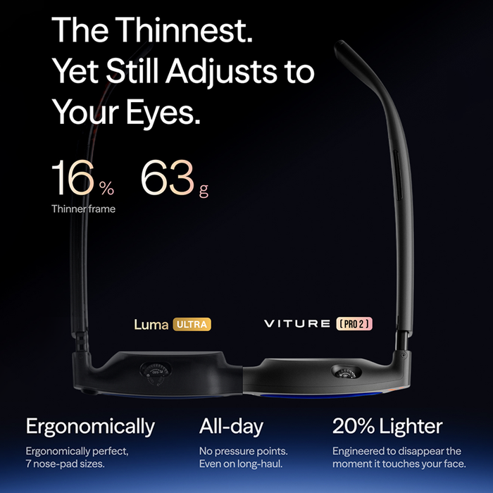 VITURE Pro 2 AR/XR Glasses UltraClarity 3.0/-5.0D/50° FOV/1600 Nits (146")