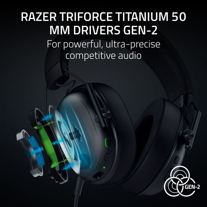 Razer BlackShark V3 | Wireless | Triforce Titanium 50mm Drivers Gen-2 | HyperClear Mic | THX Spatial Audio