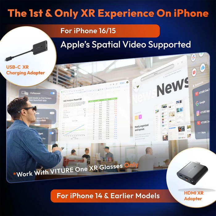 VITURE Luma Ultra + USB-C Charging Adapter Bundle | For iPhone 15 & Above only