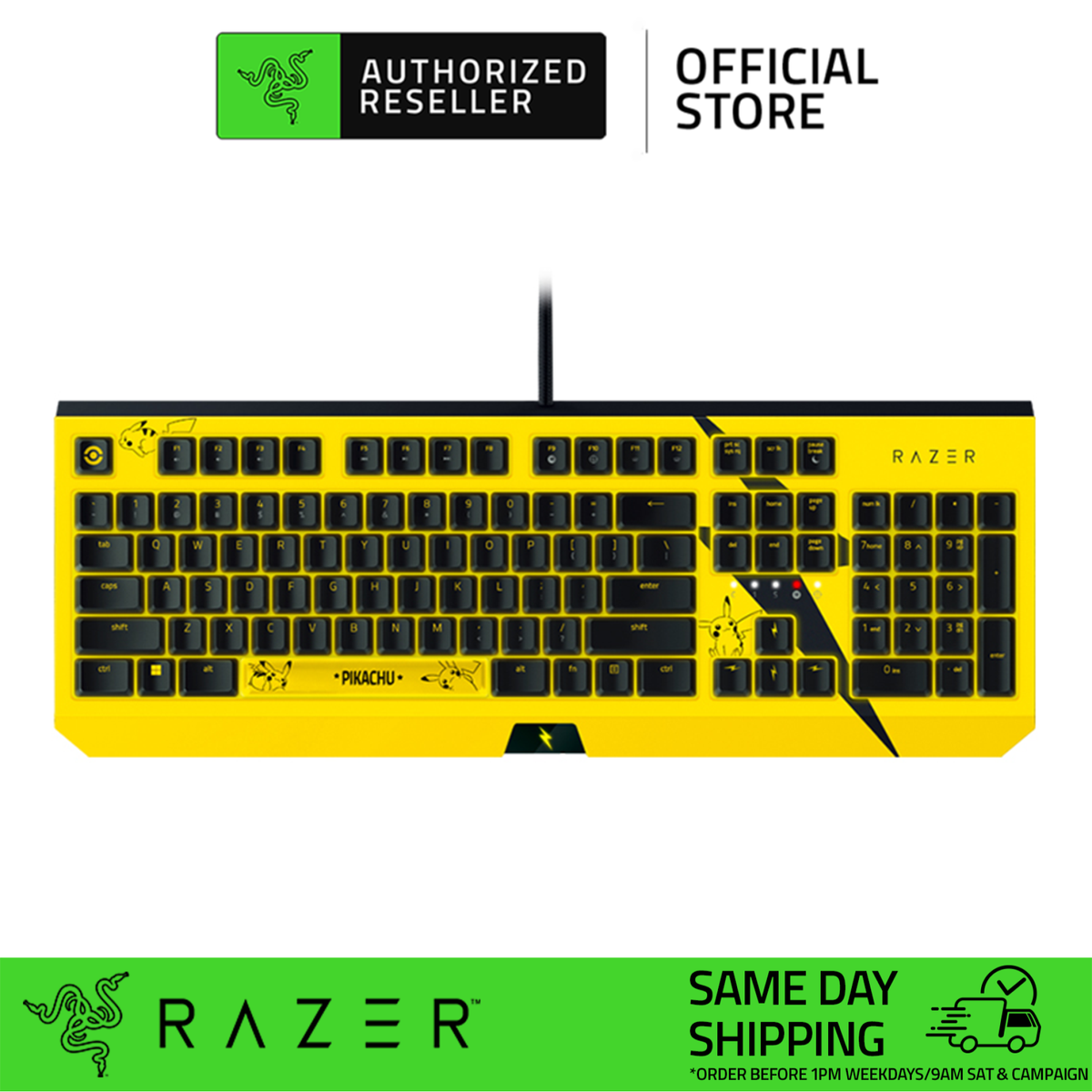 Razer BlackWidow Essential - Mechanical Gaming Keyboard - Pokemon Pika ...