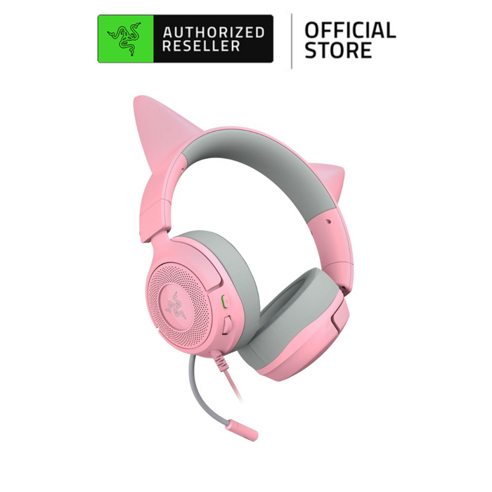 Razer Kraken Kitty V3 X - Kitty Ears | Hybrid Fabric & Leatherette Cushions | HyperClear Cardioid Mic | 3.5mm audio jack