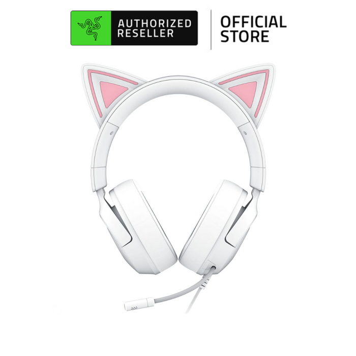 Razer Kraken Kitty V3 X - Kitty Ears | Hybrid Fabric & Leatherette Cushions | HyperClear Cardioid Mic | 3.5mm audio jack