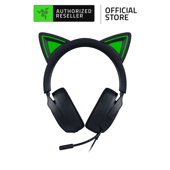 Razer Kraken Kitty V3 X - Kitty Ears | Hybrid Fabric & Leatherette Cushions | HyperClear Cardioid Mic | 3.5mm audio jack