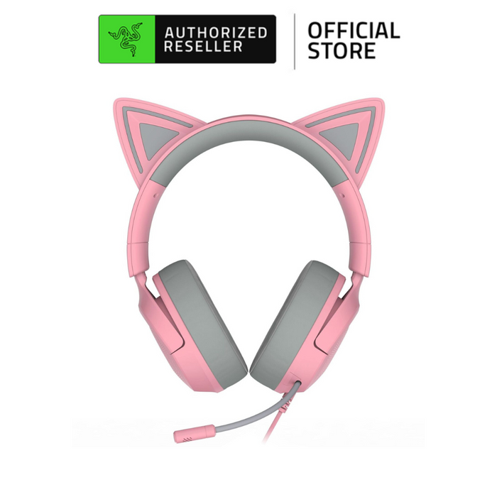 Razer Kraken Kitty V3 X - Kitty Ears | Hybrid Fabric & Leatherette Cushions | HyperClear Cardioid Mic | 3.5mm audio jack
