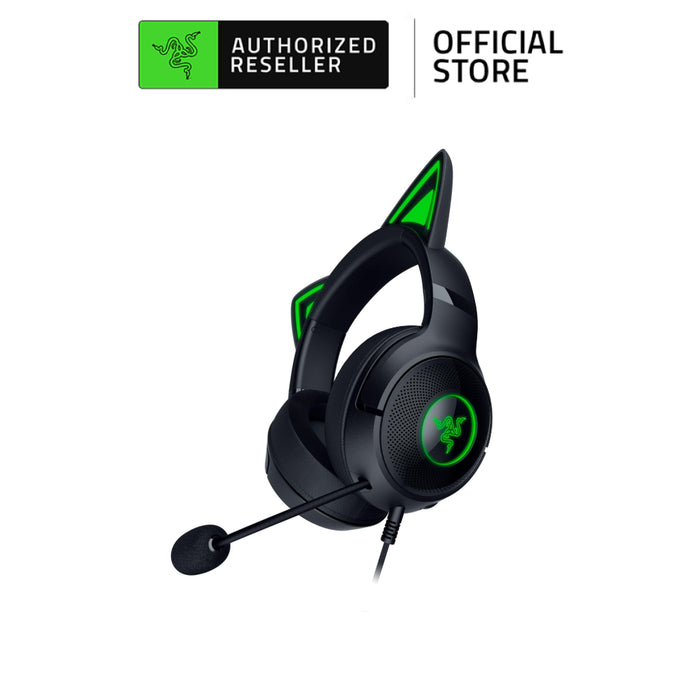 Razer Kraken Kitty V2 Wired / Wireless BT RGB Gaming Headset with Kitty Ears | Noise Cancelling | TriForce 40mm Drivers