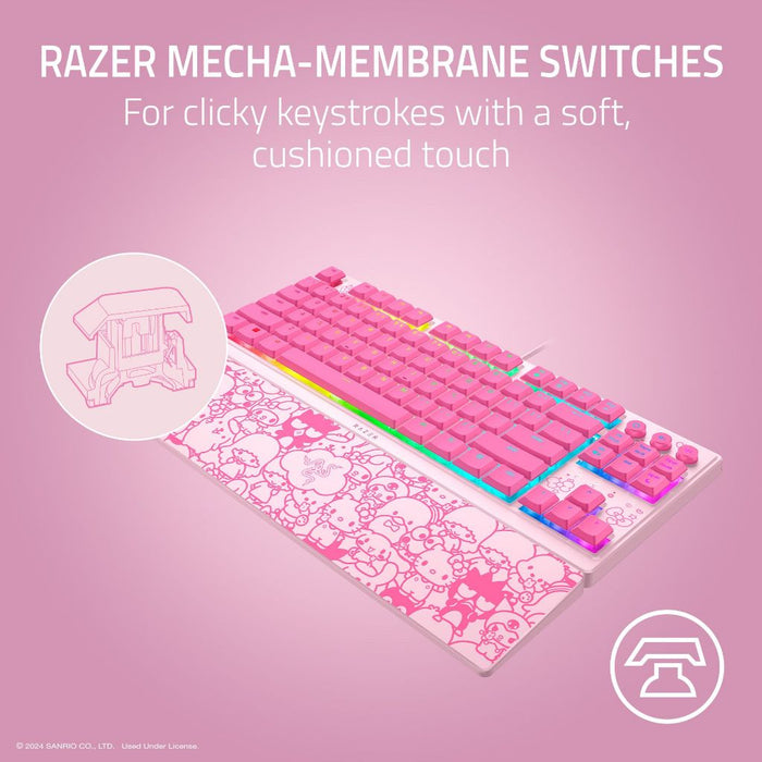 Razer Hello Kitty & Friends Edition Gigantus V2 Medium Size | Ornata V3 TKL | Kraken Kitty V2 BT Quartz Pink