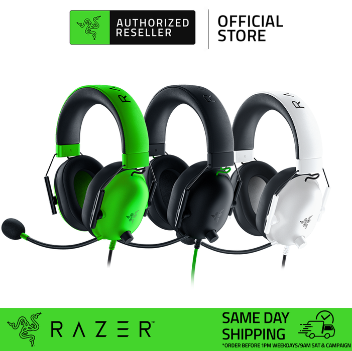 Razer BlackShark V2 X Multi-Platform Wired E-Sports Headset (Black/Green/White)