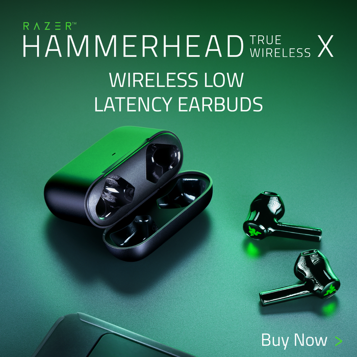 Razer Hammerhead True Wireless X - Wireless Low Latency Earbuds
