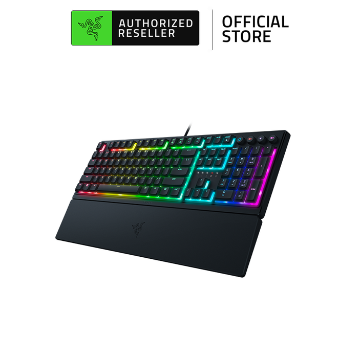 Razer Ornata V3 Gaming Keyboard: Low-Profile Keys - Mecha-Membrane Switches  - UV-Coated Keycaps - Backlit Media Keys - 10-Zone RGB Lighting 