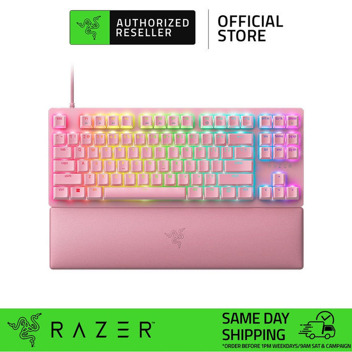 Razer Huntsman V2 TKL Quartz - Tenkeyless Optical Gaming Keyboard